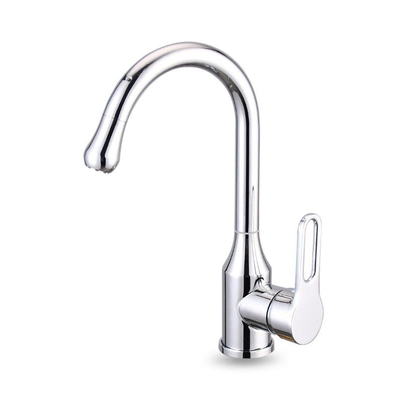 New Style Stainless Steel Chrome Plated Mixed Hot Cold Water Basin Faucet Single Handle Bathroom Basin Faucet Mixer