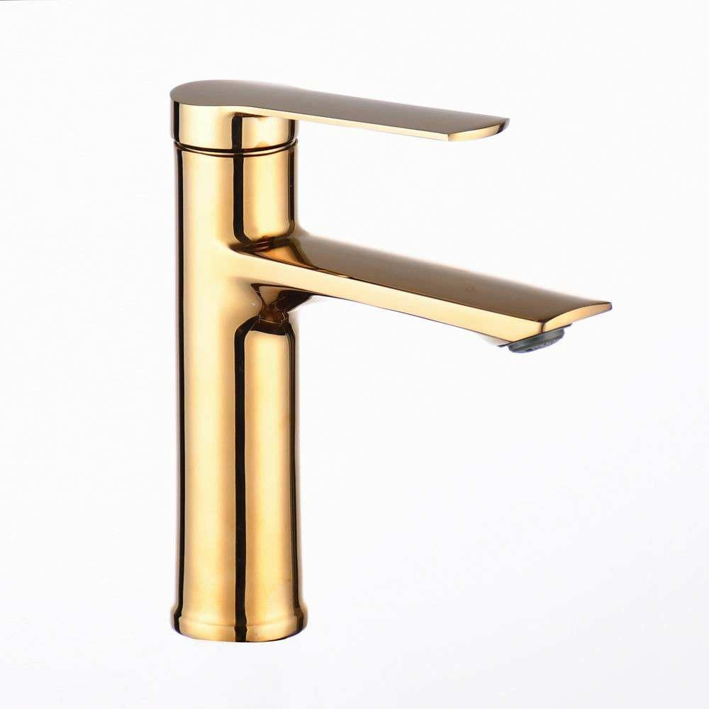Custom Sink Basin Faucet Mixer Gold Wash Modern Design Zinc Alloy White Water Tap Bathroom