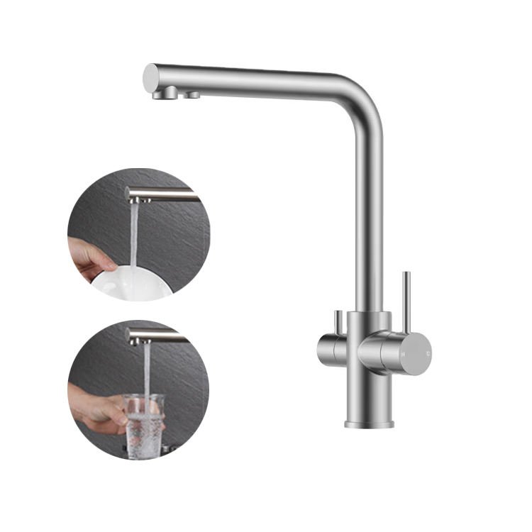Water Purifier Healthy Kitchen Faucet Kitchen Faucet With Filter 3 Way Stainless Steel Kitchen Faucet With Purified Water Tap