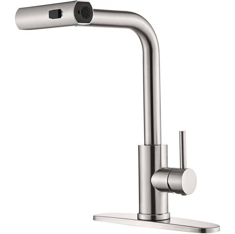 Faucet Pull-Out Hot & Cold Sink Mixer Tap for Home & Hotel Use Single Handle Flying Rain Bathroom Kitchen Faucet Deck Mounted