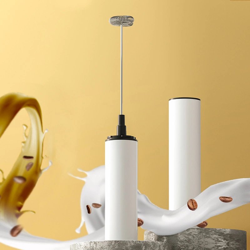 RL-1501D Rechargeable Milk Frother Portable Foam Maker White Coffee Tool Automatic 2-Speed Stainless Steel