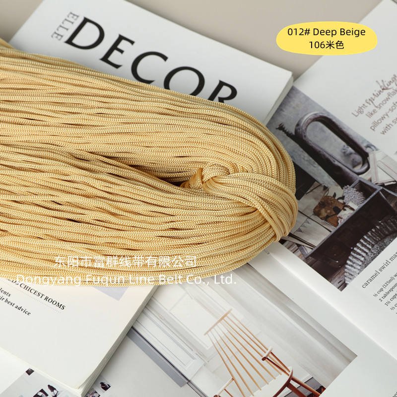 Hot Selling 3mm PP Rope Crochet Cord Drawstring Nylon Cord Polypropylene for Packaging for Drawstring Bags