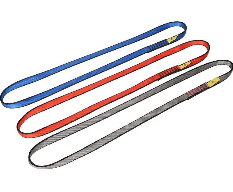 22KN 60cm Flat Strap Belt Nylon or Polyester O Shape Runner Sling for Climbing Yoga