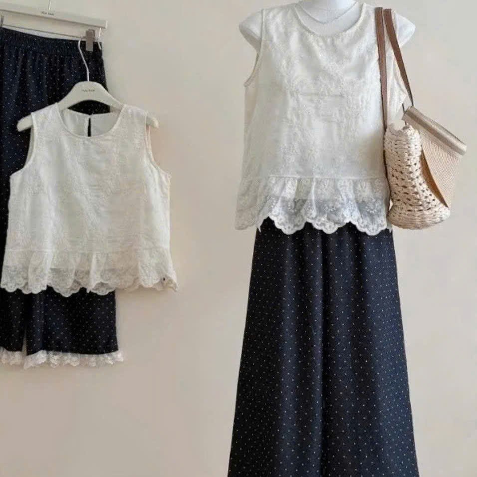 long Two Piece summer hot Set Women Clothes Comfortable Natural Fashion Washable Customized Packaging From Vietnam Manufacturer