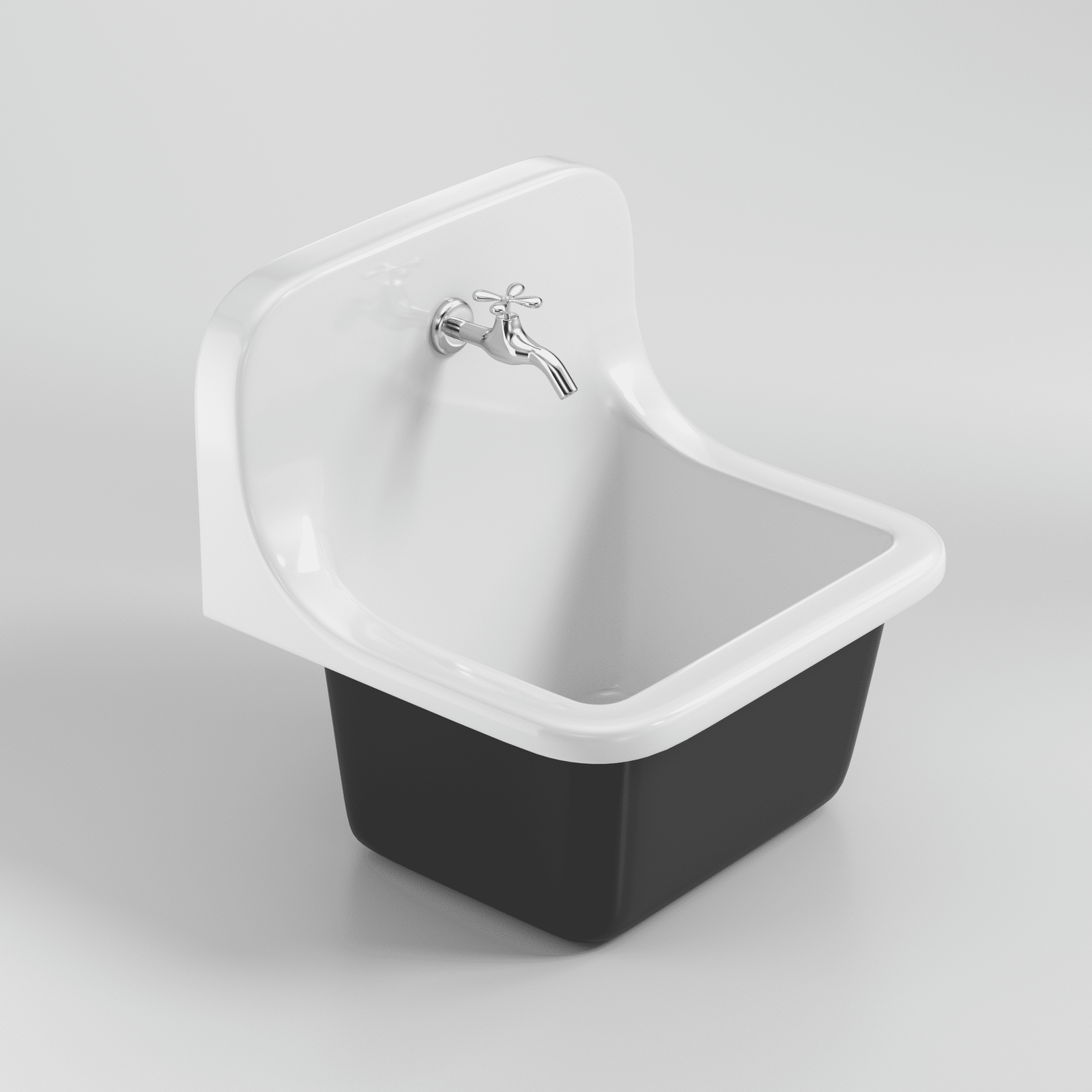 America Design Customized Color Wall Mounted Ceramic Laundry Bathroom Sink Wudu Basin