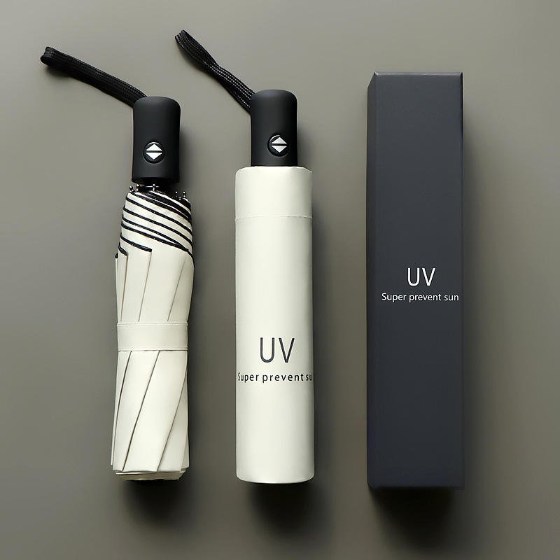 Wholesale Promotional 3 Folding Uv Automatic Umbrella for Rain Windproof Sun Parasol Umbrella Custom Umbrella With logo Prints
