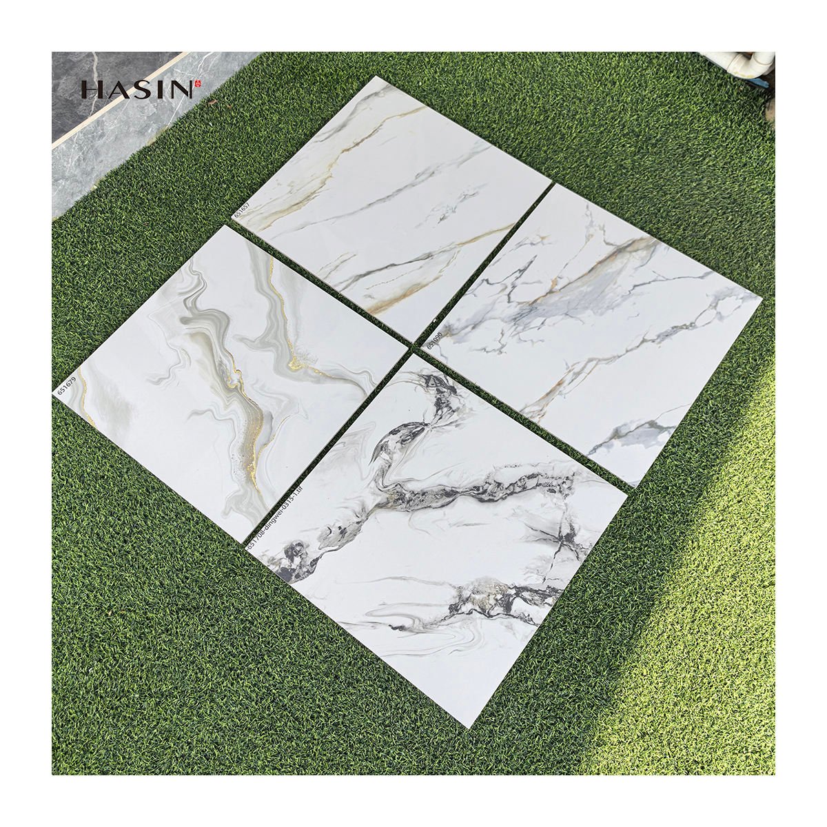 Modern Customized Marble Porcelain Tiles for Floor 60X60Cm Black Colors Interior Living Room Ceramic Polished Glazed Floor Tiles