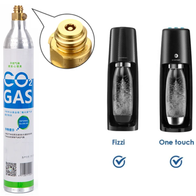 425g Carbon Dioxide Gas Cylinder for Soda Drink TPED 0.6L Soda Cylinder Co2 Gas Cylinder for Sparking Water