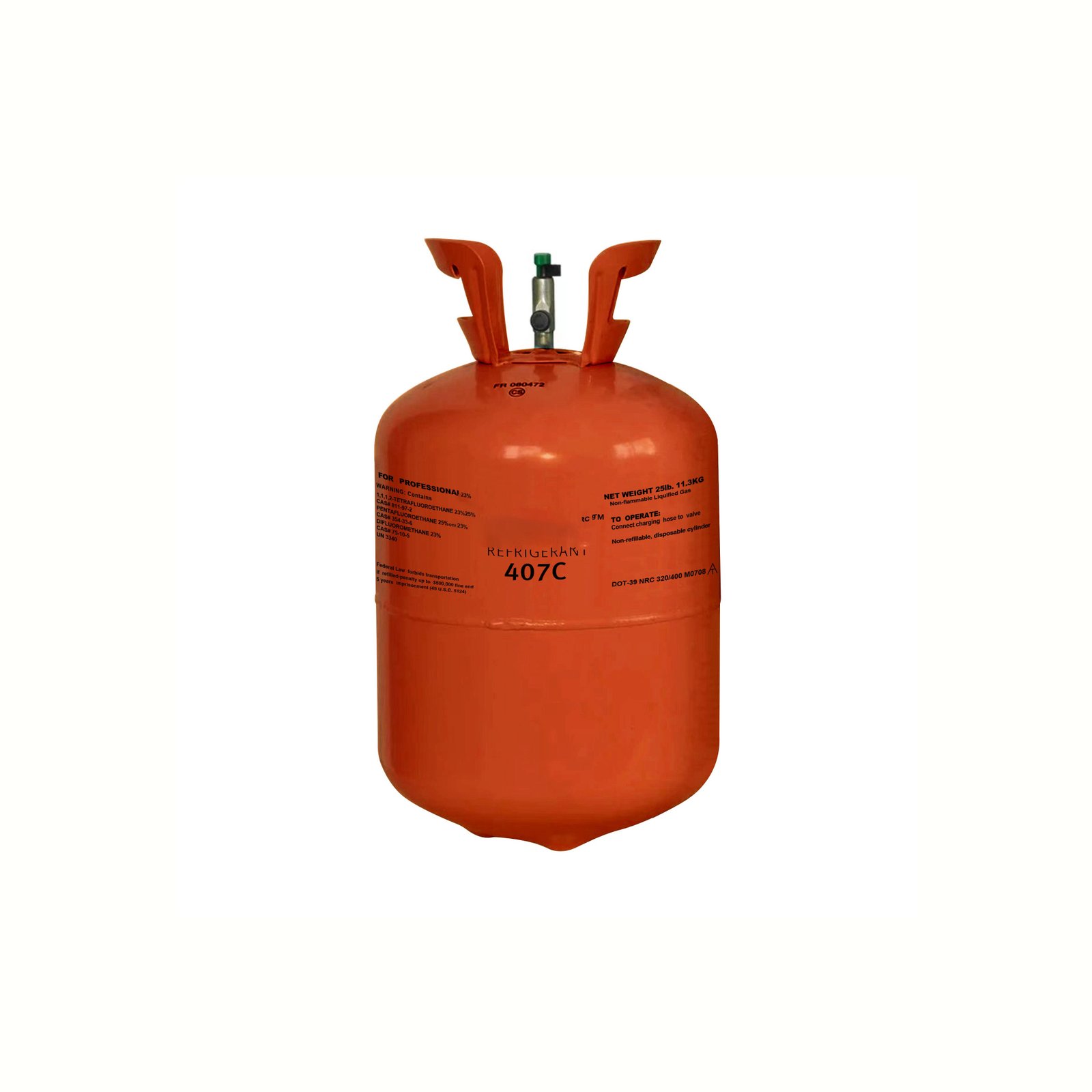 R-407C High Purity 99.9% Refrigerant Gas for HVAC Industrial Use