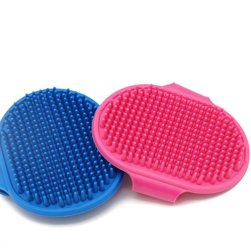 Blue/Red/Green Pet Bathing Brush & Massage Glove for Cats & Dogs-Comb & Hair Removal