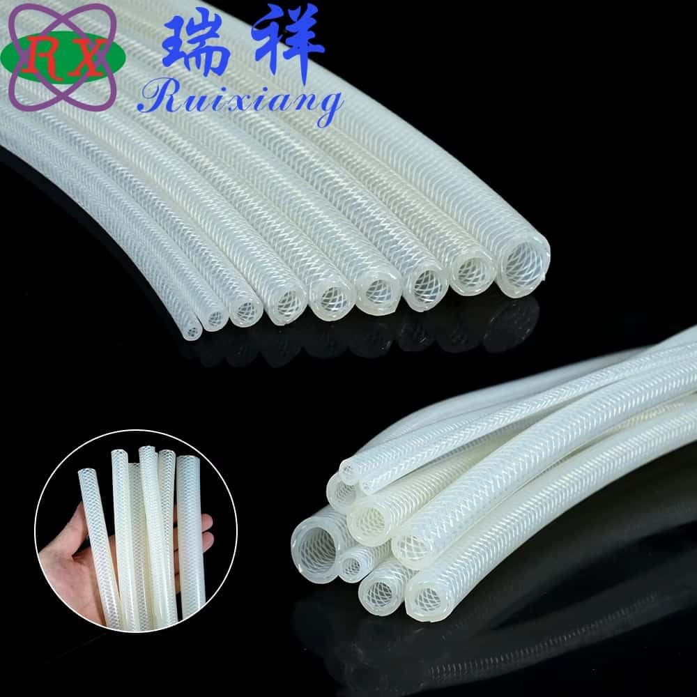 Ruixinag Food Grade Silicone Braided Hose-Customizable Sizes for Beer Brewing Coffee Machines Beverage Transfer