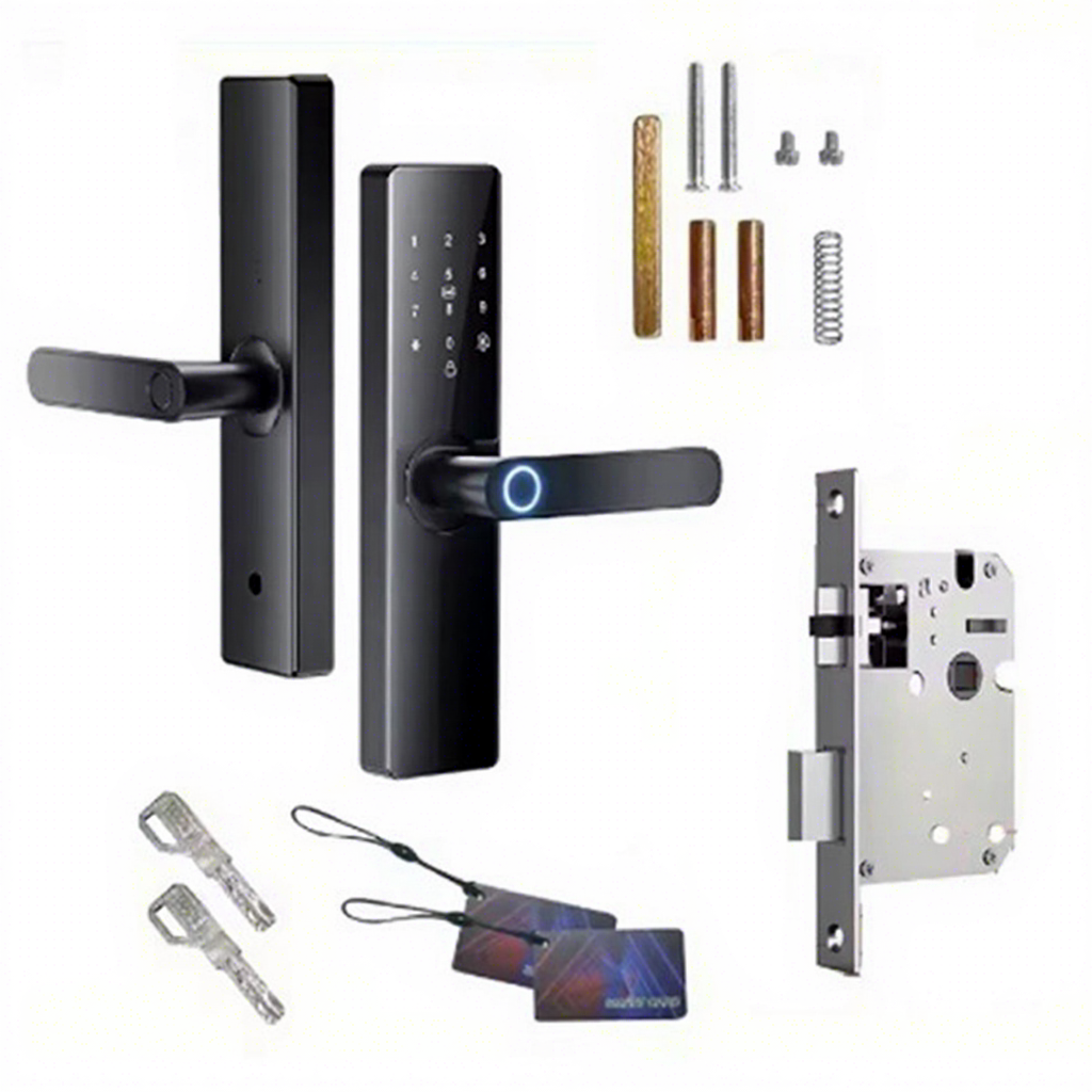 Chenzhuo New Automatic Tuya WiFi Smart Zinc Alloy Aluminum Alloy Wood Door Biometric Fingerprint Code Password Digital Lock