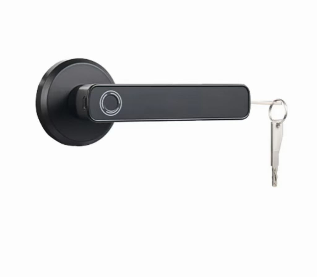 Camakt Smart Fingerprint Digital Black Front Door Lock Electronic Keypad Deadbolt Keyless Entry Tuya App for Wood/Steel/Glass