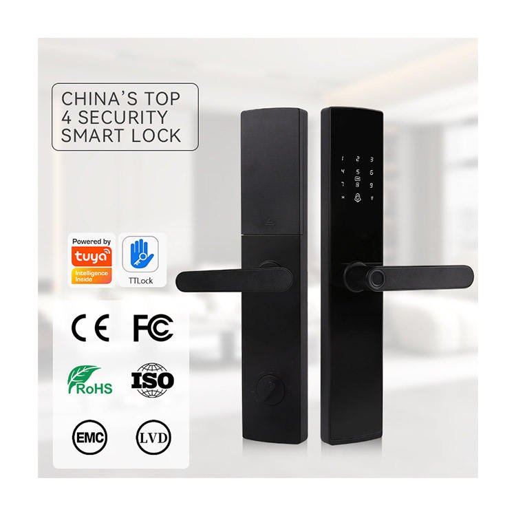 Best Prices Security Electronic Handle Digital Tuya Ttlock Smart Lock for Aluminum Door 200 Fingerprint Capacity 2-Year Warranty