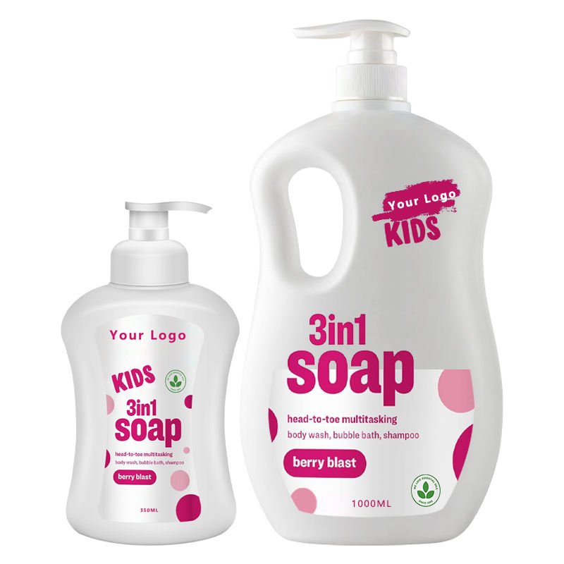 MOQ of 1500pcs Baby Shampoo and Shower Gel 2in1 350/1000ml Berry & Coconut Oil Moisturize the Skin & Cleanse From Head to Toe