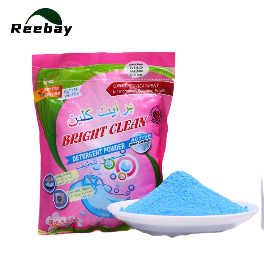 Bright Clean China Factory 110g Hand Washing Small Bag Blue Detergent Powder Washing Powder