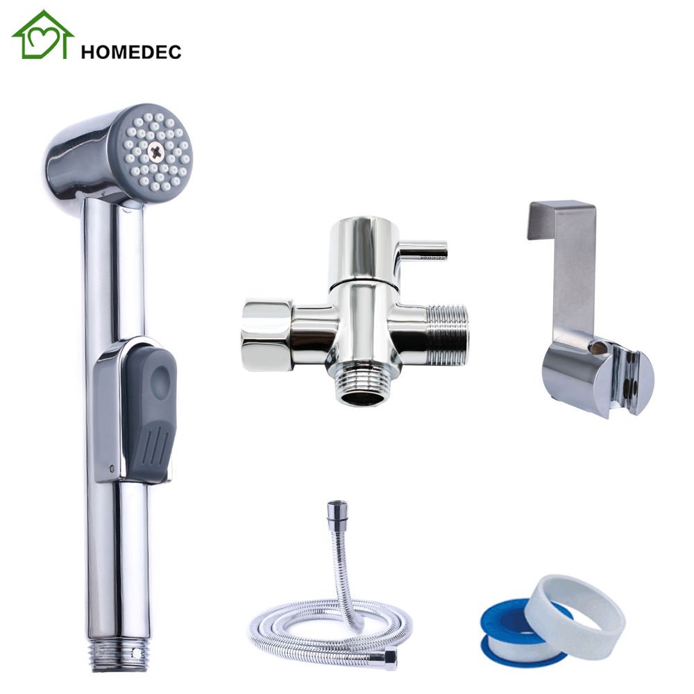Modern Wall-Mounted Plastic Bidet Sprayer with Horizontal Spray and Easy Installation for Toilet & Bathroom Use