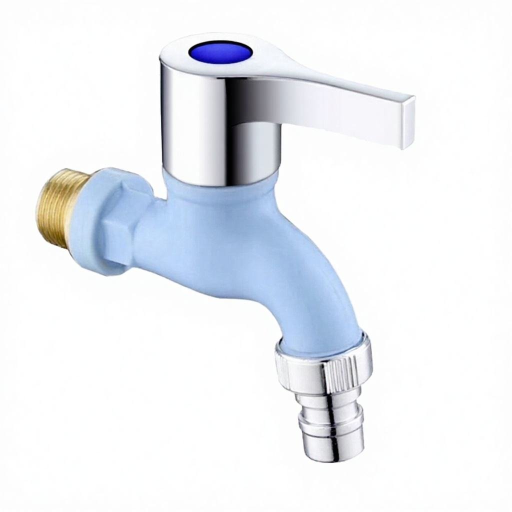 Modern Single-handle Plastic Deck Mounted Chrome Single-hole Faucet for Washbasin Bathroom Outdoor