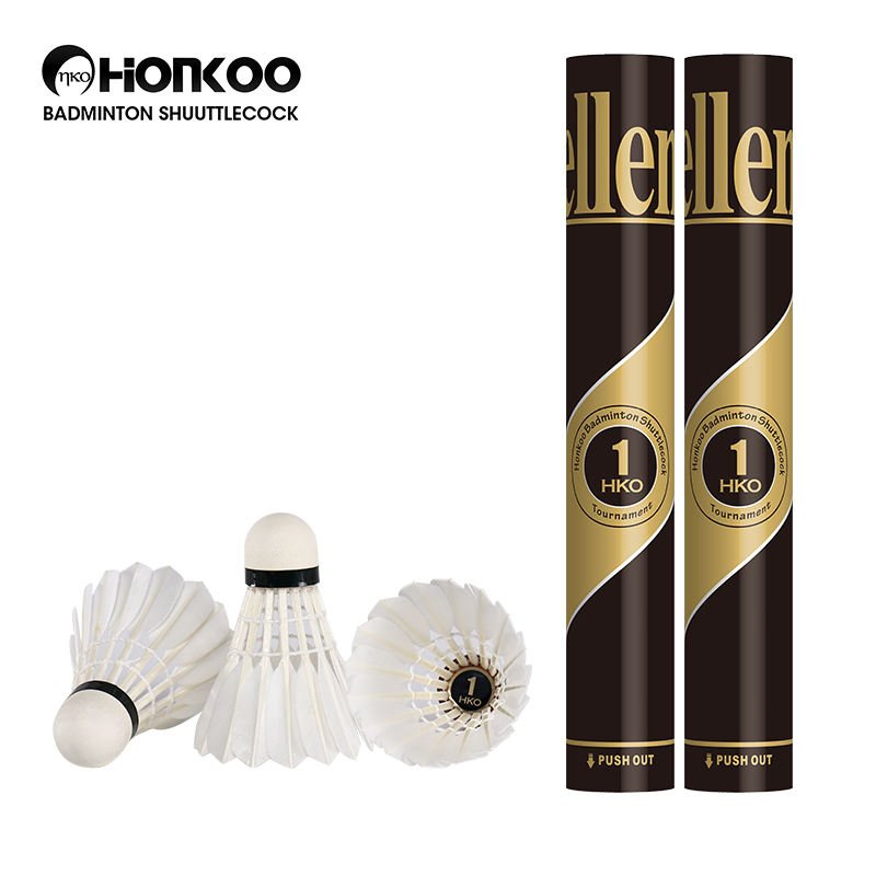 Wholesale Honkoo 3 Layer Cork Badminton Tournament Goose Feather Badminton Shuttlecock