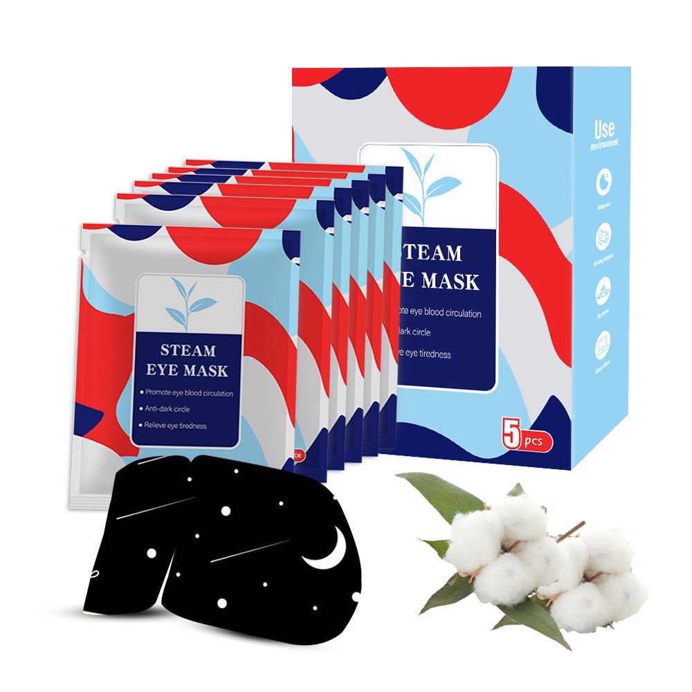 Disposable Lavender Infused Self Heating Warm Compress for Dry Eyes and Sleep Aid Steam Eye Mask