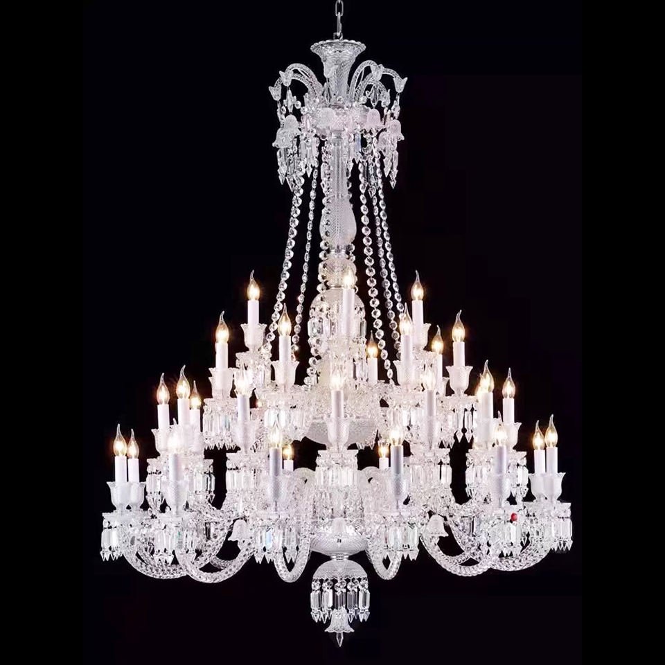 Luxury Transparent CrystalLed Hanging Light Crystal Modern Italian Crystal Chandeliers