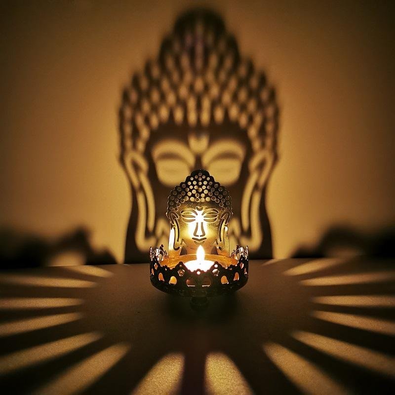 2020 New Handmade Religious Dharma Candle Holder Home Decoration Iron Candle Holder Wholesale