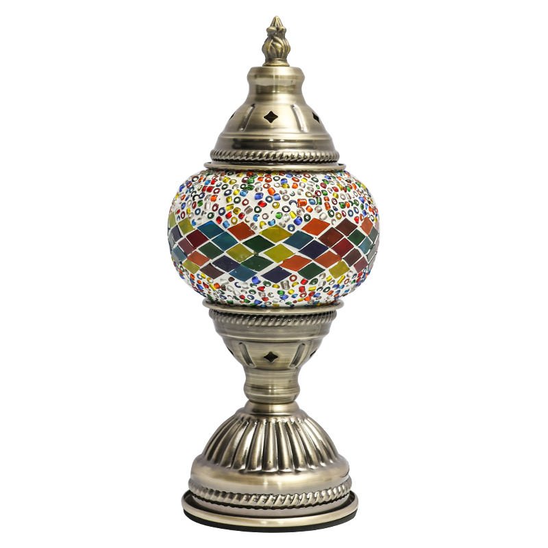 Original-Colored Non-Cutting Hand Turkish Glass Mosaic DIY Table Lamp - Ideal for Team Building, Parent-Child Couple Activities