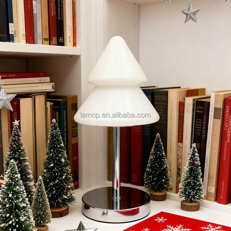 Cozy Modern Christmas Tree Table Lamp Homestay Guest Room Bedside Light for Gentle Room Decor