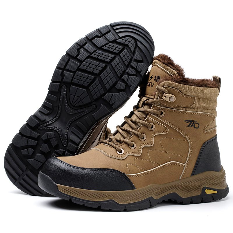 New Unisex Winter Safety Boots Anti-Smash Puncture-Resistant Waterproof Non-Slip Insulated Lightweight Fleece-Lined High-Top