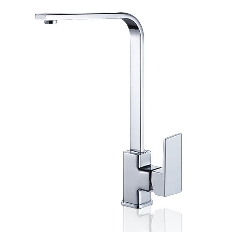 OtherModern Chrome Plated Brass Single Handle Metered Side Spray Ceramic Cartridge Deck Mounted Single Hole Kitchen Faucet