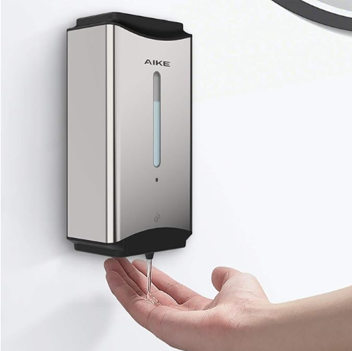 Commercial Automatic Soap Dispenser 1100ml Polished Stainless Steel Touchless Refillable for Hotel High-Traffic Washrooms