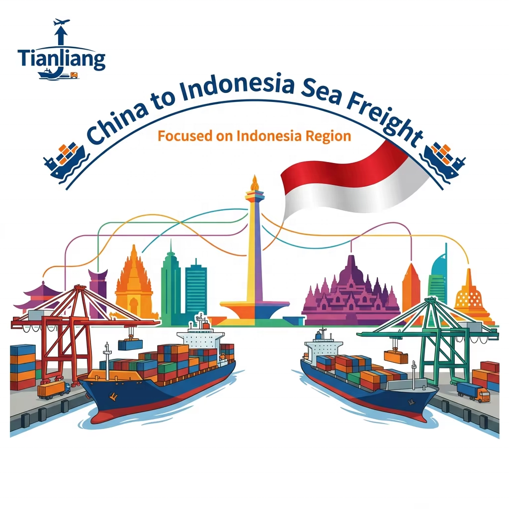 China to Indonesia Ocean Freight (LCL+Express) with Inclusive Tax Customs Clearance Door-to-Door Service 20-27 Days Transit Time