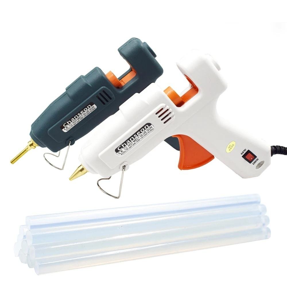Chanseon 60W 100W Hot Melt Glue Gun With 11mm Diameter Glue Sticks Industrial Guns Thermo Electric Heat Temperature Tool