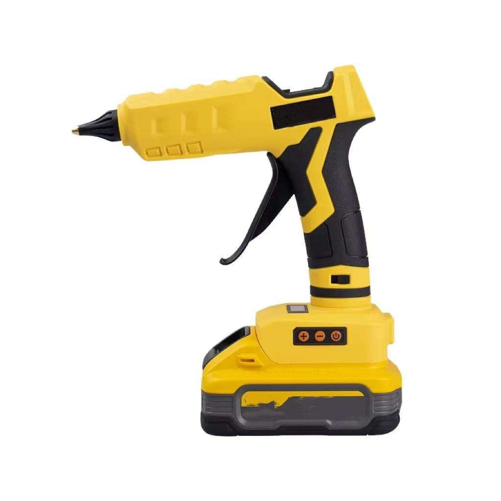 18V Li-ion Battery Digital Display 11mm Glue Stick Compatible Cordless Temperature Hot Melt Glue Gun for DIY