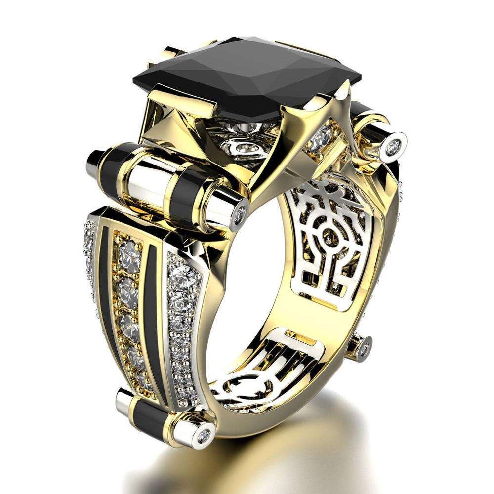 Fashion Jewelry Factory Wholesale Price KYRA0891 CZ Rings Platinum Plated Trend 3A Zircon Rings for Man