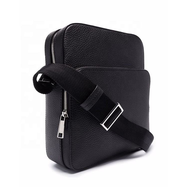 Custom Logo Genuine Leather Bags Men Daypack Casual Business Shoulder Crossbody Handbag for Men