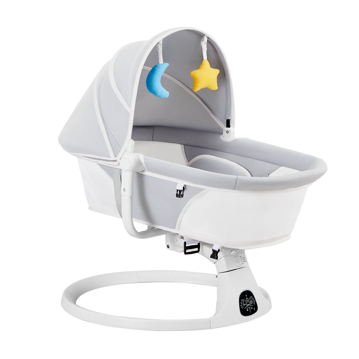 Modern Aluminum Electric Adjustable Infant Bouncer & Rocking Chair with Foldable Design Gliding Movement Ergonomic Features