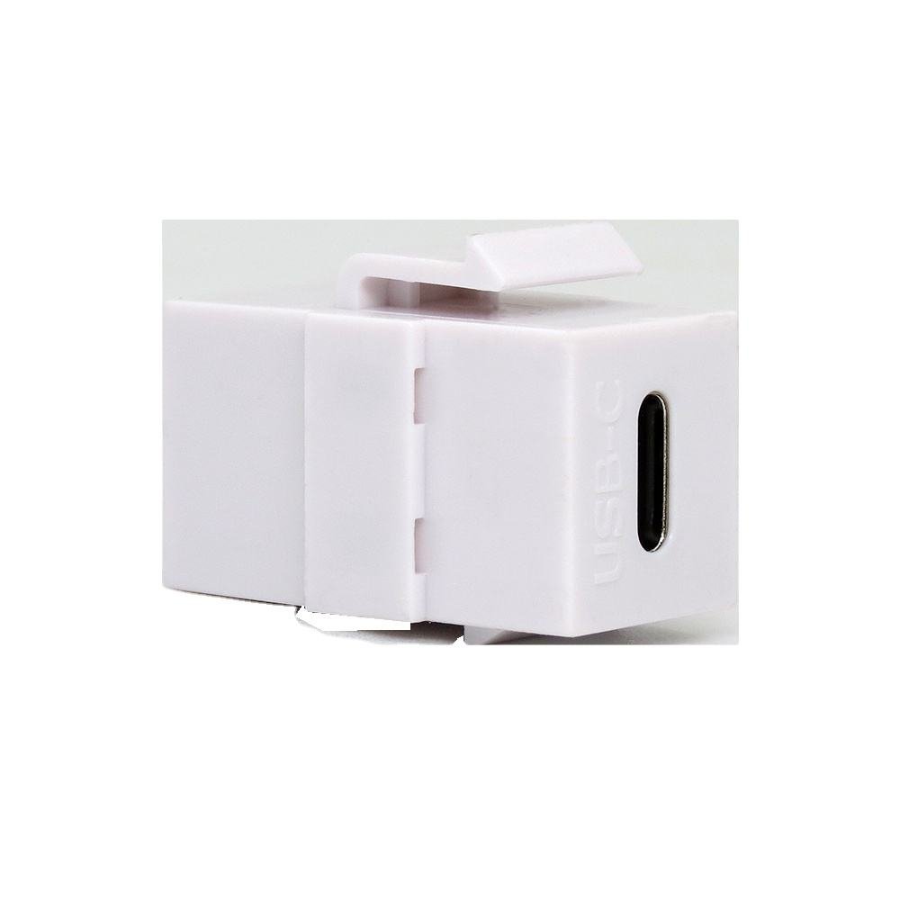 CHNOK Keystone USB Type-C Jack White Telecom Use CE/ISO Certified PC Material 568A/568B Toolless Wiring Customizable OEM