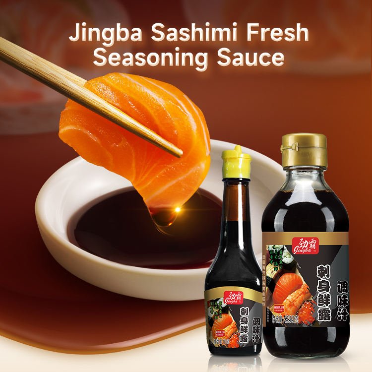 Jingba Sashimi Soy Sauce Premium Brewed Dipping Sauce with Scallop Extract for Sushi Seafood and Cold Dishes 230g/110g