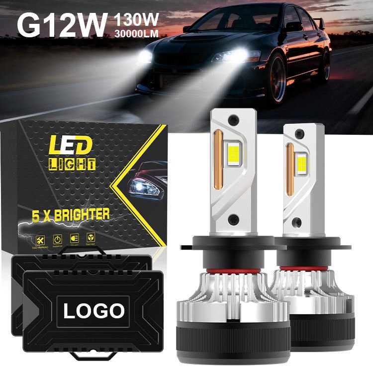 Gview Factory Auto Led Bulbs G12W 30000lm 130w H13 H1 H7 9005 9006 H11 H18 Car Led Light Motorcycle Bulb H7 Led Headlight