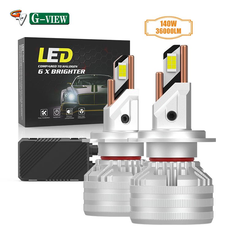 Gview Customized Plug-and-Play LED Headlight Conversion Kit Super Bright LED Bulbs Canbus Error Free G20W H7 Car LED Lights