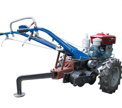 Diesel Engine Single Drum Hand Tractor Winch Cable Pulling Winch