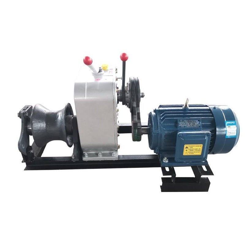 Erecting Overhead High-voltage Transmission Lines and Laying Underground Cables Diesel Powered Winch