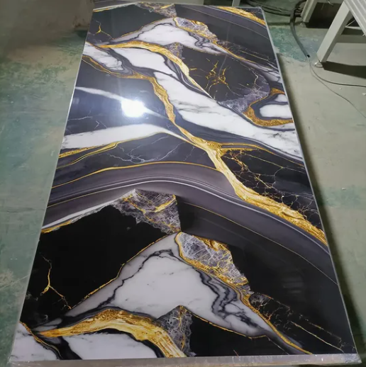 UV Marble Sheet PU WPC 3D PVC Wall Panels for Home Decoration 3D Wall Board Materials