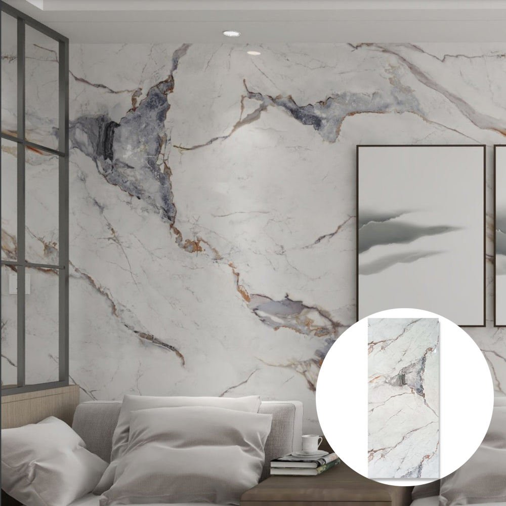 High Quality New Decorative WPC Eco-friendly Modern Marble Alternative UV Sheet Wall Panel 1220*2440 Waterproof Fireproof
