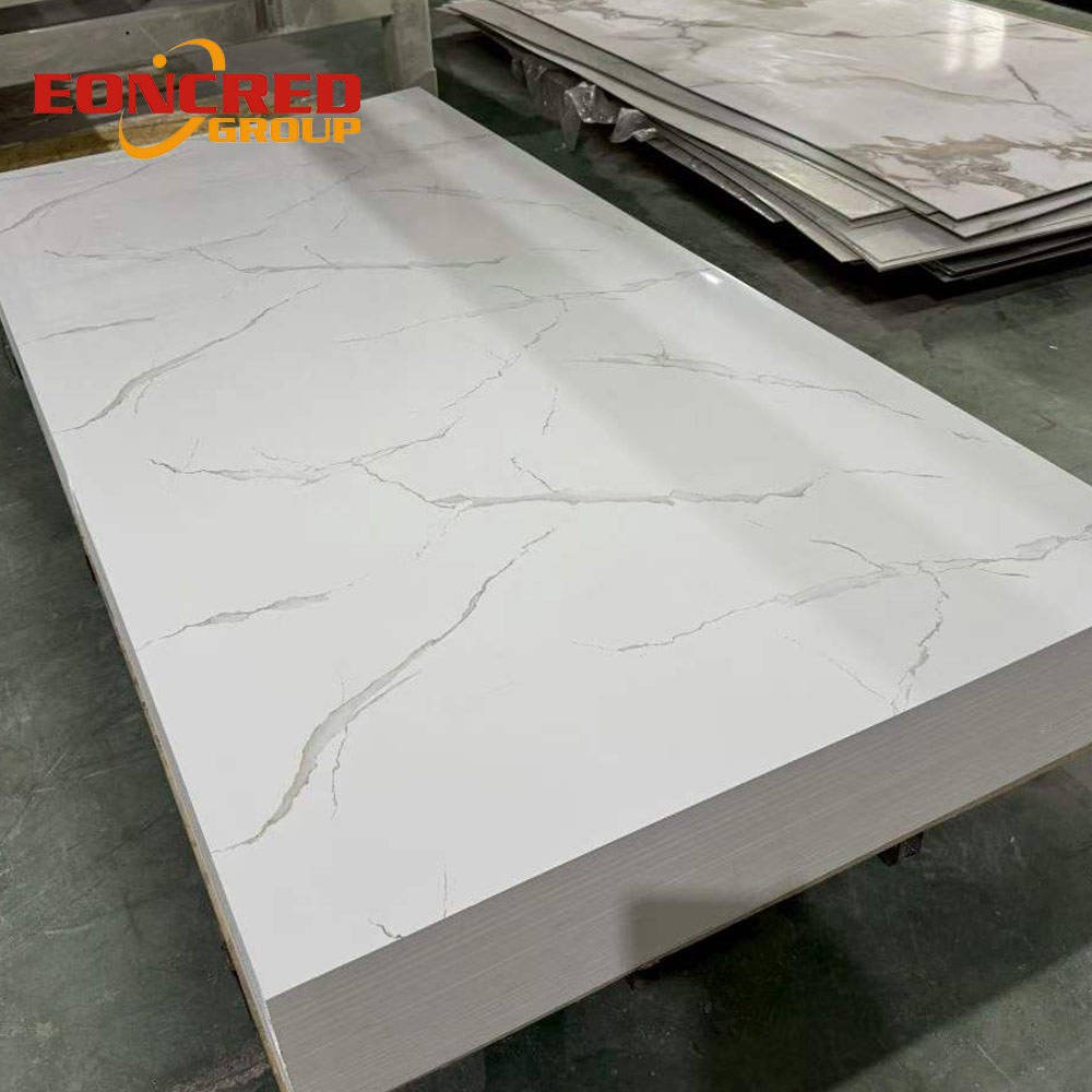 Eco-Friendly Waterproof Fireproof WPC Wall Panel UV Marble Sheet Bedroom Dining Living Room Hotel Apartment Commerce