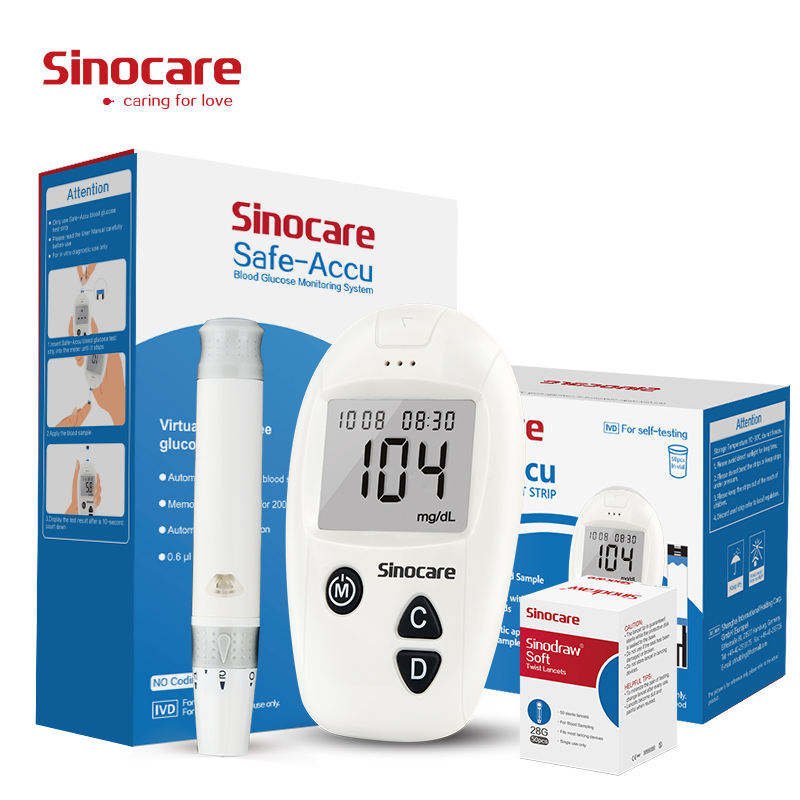 Blue Sinocare Safe-Accu Blood Sugar Device
