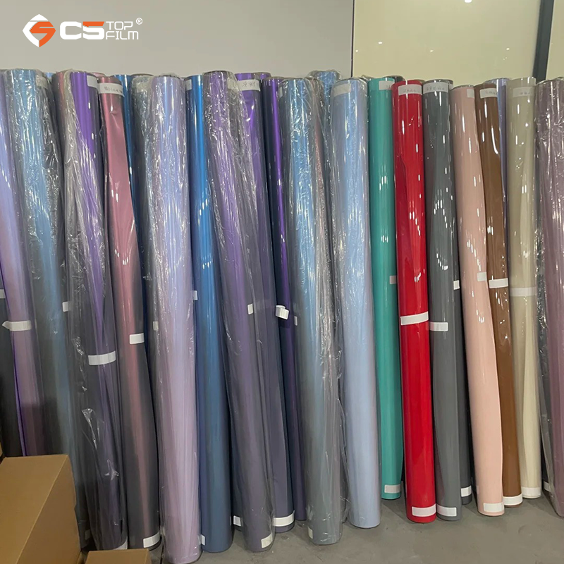C5TOPFILM 7.5mil Red TPU Color PPF Color Wrapping Film Heat Self-Healing Anti-Scratch Auto Exterior TPU Color Changing Film
