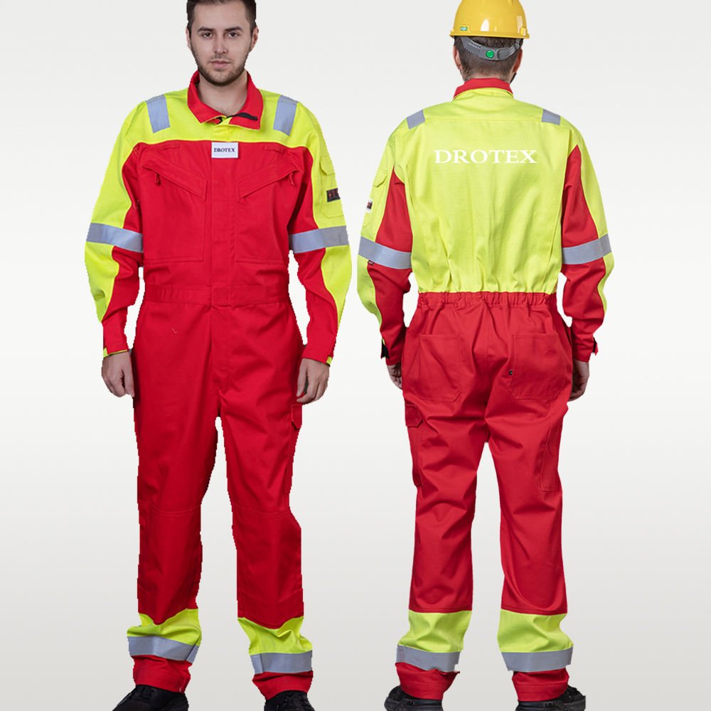 Oil Field Electrician Safety Clothing Work Clothes Coveralls Hi Vis Reflective Fire Retardant Working Uniform Coverall for Men