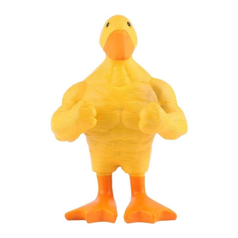 CJH Dropshipping Gift Creative and Quirky Muscle Duck Resin Handicrafts Ornaments, Garden Courtyard Potted Ornaments